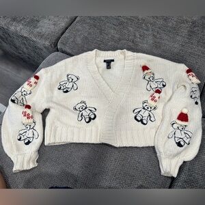 Women's Cream Sweater with cute Bears